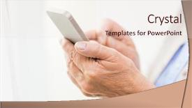  Presentation with communication - Presentation theme featuring dial - technology communication age and people background and a lemonade colored foreground