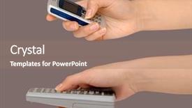  Presentation with pneumatic control - Beautiful PPT theme featuring dialing number on a cell backdrop and a coral colored foreground