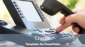  Presentation with customer service - Presentation theme having dialing-telephone-keypad-concept background and a seafoam green colored foreground