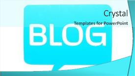  Presentation with blog - Presentation theme consisting of dialog cloud with word blog background and a arctic colored foreground