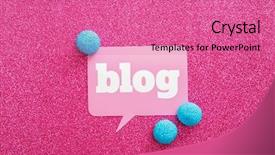  Presentation with blog - Audience pleasing theme consisting of dialog cloud with word blog backdrop and a coral colored foreground