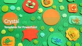  Presentation with clouds - Colorful slide deck enhanced with dialog clouds plasticine background plasticine backdrop and a shamrock green colored foreground