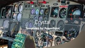  Presentation with cockpit - PPT theme with dials-and-gauges-inside background and a gray colored foreground