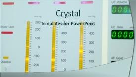  Presentation with dialysis - Beautiful PPT theme featuring dialysis blood purification machine monitor backdrop and a sky blue colored foreground