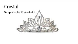  Presentation with diamond - Colorful PPT layouts enhanced with diamond award - isolated diadem or tiara backdrop and a white colored foreground