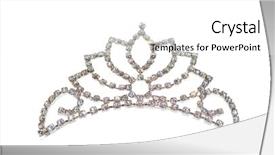  Presentation with award - Cool new PPT theme with diamond award - tiara or diadem isolated backdrop and a white colored foreground