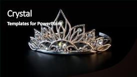  Presentation with diamond - Presentation enhanced with diamond award - tiara or diadem with colorful background and a black colored foreground