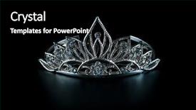  Presentation with reflection - Colorful PPT theme enhanced with diamond award - tiara or diadem with reflection backdrop and a black colored foreground