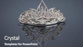  Presentation with reflection - Theme having diamond award - tiara or diadem with reflection background and a dark gray colored foreground