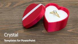  Presentation with engagement - Beautiful slide deck featuring diamond-engagement-ring backdrop and a tawny brown colored foreground