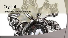  Presentation with diamond - Colorful slide deck enhanced with diamond gems - silver ring with black gem backdrop and a soft green colored foreground