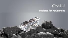  Presentation with evolution - Cool new slides with diamond-in-a-pile backdrop and a gray colored foreground