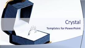  Presentation with diamond - Cool new slides with diamond in case isolated on white background backdrop and a sky blue colored foreground