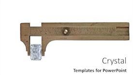  Presentation with diamond - Colorful PPT theme enhanced with facette - diamond in vintage heavy patina backdrop and a white colored foreground