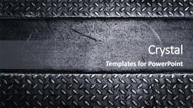  Presentation with diamond plate - Slides with diamond metal background background and a gray colored foreground