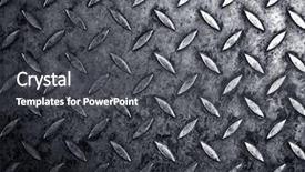  Presentation with diamond plate - Beautiful presentation theme featuring diamond metal background backdrop and a dark gray colored foreground