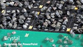  Presentation with diamond - Audience pleasing presentation theme consisting of diamond-mine-detail-of-grid backdrop and a teal colored foreground