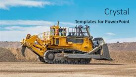  Presentation with mining - Amazing presentation theme having diamond-mining-in-open-pit backdrop and a light blue colored foreground