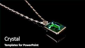  Presentation with diamond - Presentation design consisting of diamond necklace - square pendant with green gem background and a black colored foreground