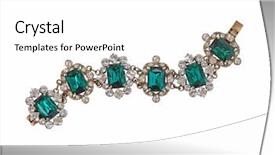  Presentation with fashion - PPT layouts consisting of diamond necklace woman - fashion bracelet isolated on white background and a white colored foreground