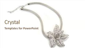  Presentation with diamond - Audience pleasing PPT theme consisting of diamond necklace woman - flower shaped pendent backdrop and a cream colored foreground