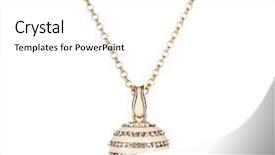  Presentation with diamond - Slide set featuring diamond necklace woman - pendant in form of ball background and a white colored foreground