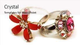  Presentation with tree rings section - Beautiful slides featuring diamond necklace woman - two rings isolated backdrop and a  colored foreground