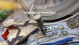  Presentation with diamond - Amazing theme having diamond-polishing-tools-factory backdrop and a gray colored foreground
