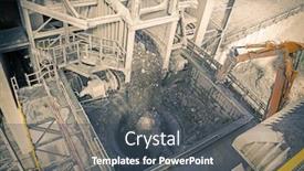  Presentation with processing - Colorful PPT theme enhanced with diamond-processing-plant-crusher backdrop and a dark gray colored foreground