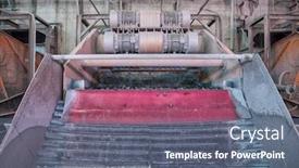  Presentation with diamond - Amazing theme having diamond-processing-plant-where-kimberlite backdrop and a gray colored foreground