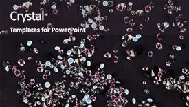  Presentation with waikiki diamond head - Slide deck with diamond small purple jewel stones background and a dark gray colored foreground