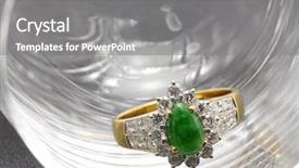  Presentation with luxury diamond - Beautiful slides featuring diamond wedding ring in glass backdrop and a gray colored foreground