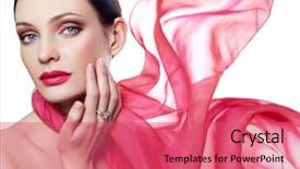  Presentation with diamond - Slides enhanced with diamond women - beautiful woman in red color background and a coral colored foreground