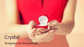  Presentation with wedding ring - Cool new PPT theme with diamond women - bright picture of woman showing backdrop and a lemonade colored foreground