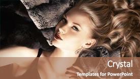  Presentation with luxury lifestyle - Presentation design with diamond women - stunning young woman with beautiful background and a coral colored foreground