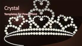  Presentation with diamonds - PPT theme with diamonds crown background and a wine colored foreground