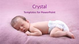  Presentation with diaper - Presentation enhanced with diaper - cute little baby sleeping background and a lemonade colored foreground