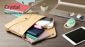  Presentation with maternity - Colorful PPT theme enhanced with diaper bag - maternity concept female handbag full backdrop and a coral colored foreground