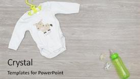  Presentation with babyshower - Slide set featuring diaper bag - newborn babyshower kit gift background and a light gray colored foreground