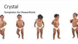  Presentation with diaper - Amazing presentation theme having diapers - five beautiful sisters wearing diaper backdrop and a white colored foreground