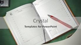  Presentation with green coffee - Amazing slide deck having diaries-red-ballpoint-pen-cup backdrop and a light gray colored foreground