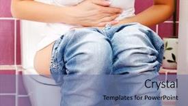  Presentation with toilet - Cool new presentation design with diarrhea - woman in the toilet backdrop and a seafoam green colored foreground