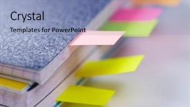  Presentation with tabs - Slide set having diary with a colored tabs background and a light blue colored foreground