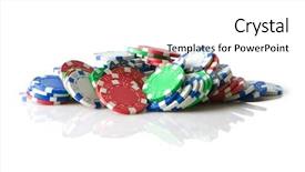  Presentation with casino - Audience pleasing presentation consisting of win win dice - stack of various casino chips backdrop and a white colored foreground
