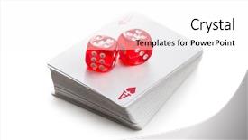  Presentation with poker - Slide deck featuring dice and poker cards isolated background and a white colored foreground
