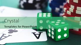  Presentation with poker chips - Audience pleasing presentation theme consisting of dice-cards-and-chips backdrop and a ocean colored foreground