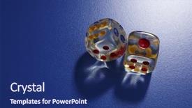  Presentation with blue - Cool new presentation theme with dice on the blue background backdrop and a  colored foreground