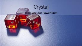  Presentation with blue - PPT theme having dice on the blue background background and a  colored foreground