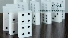  Presentation with wooden - Slide set consisting of dice reaction - dominoes on wooden background background and a  colored foreground