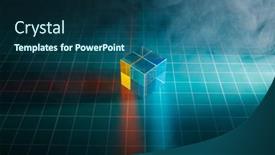  Presentation with dispersion light - Presentation design consisting of dichroic-cube-prism-with-light background and a ocean colored foreground